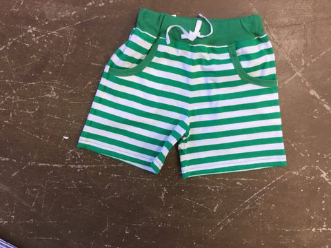 Mint Green/White Striped Drawstring Shorts w/ Pocket - Baby Luigi  239