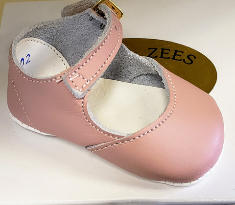 Pink Mary Jane Crib Shoes by Shoo-Zees Alice 2402