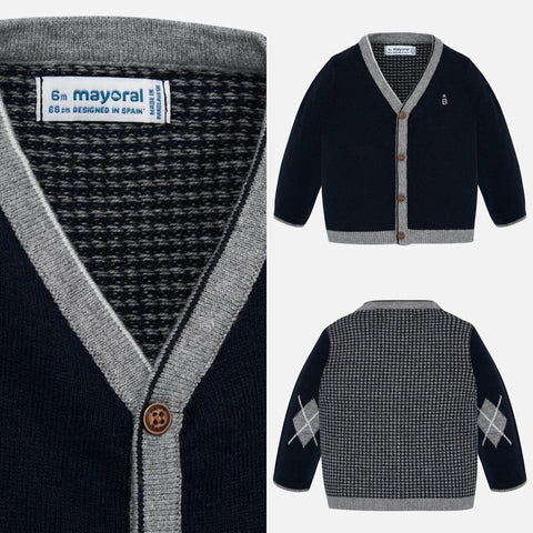 Patterned Knit Cardigan  - Mayoral Boy 2331 - Fall 2019