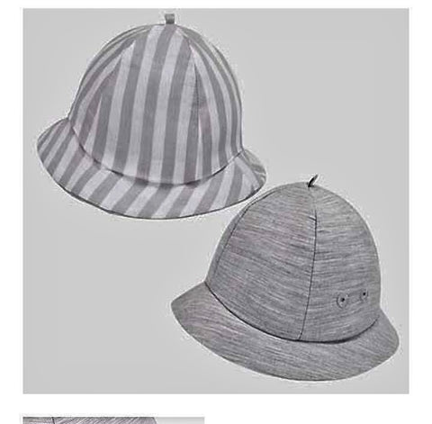 Reversible Striped Hat in Silver Infant Boy  Mayoral  9030