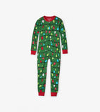 Green Northern Lights Adult Unionsuit - Little Blue House By: Hatley